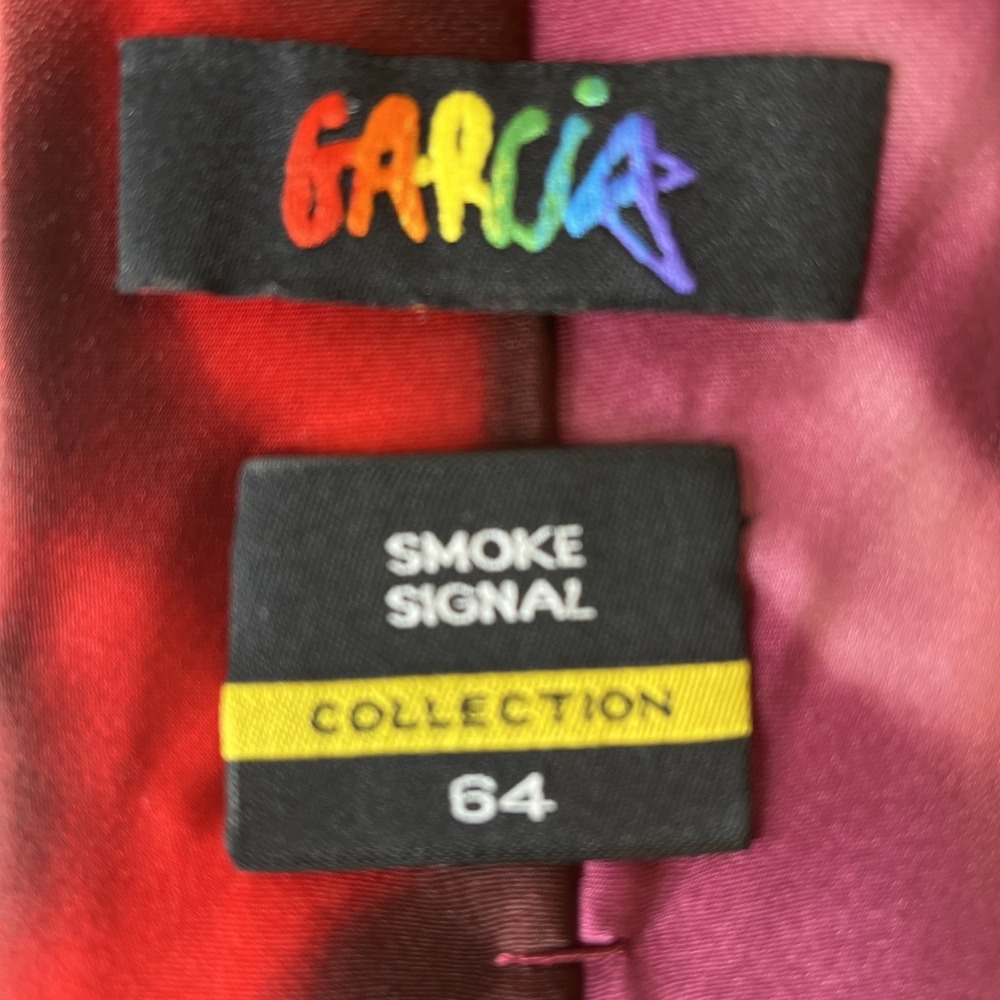 J. Garcia Collection #64 Smoke Signal Red Pink 100% Silk Tie 3" Office Party Art - Picture 5 of 8